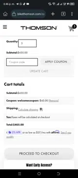 welcomecoupon coupon verification screenshot