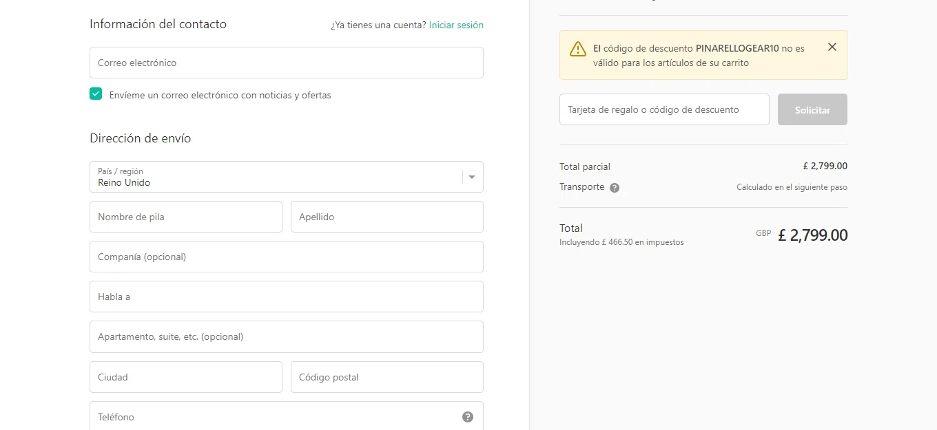 BikeZaar checkout page showing BikeZaar discount code box | Screenshot taken by SimplyCodes community member on Dec 22, 2021