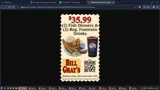 Bill Gray's coupon verification screenshot