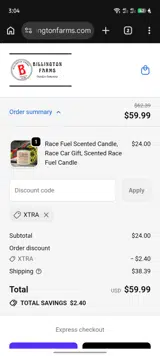 XTRA coupon verification screenshot