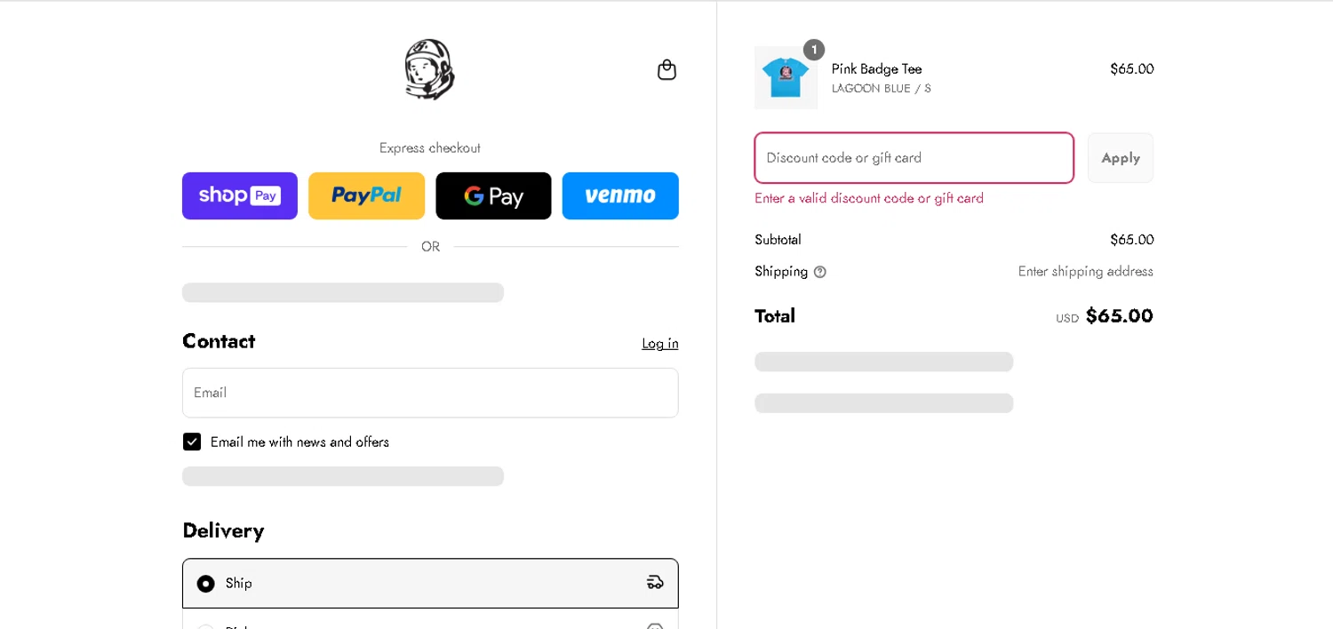 Billionaire Boys Club discount code screenshot showing code THANKYOU20 applied at Billionaire Boys Club checkout page. Uploaded by SimplyCodes community member MoneyHunter5624 on Aug 22, 2025