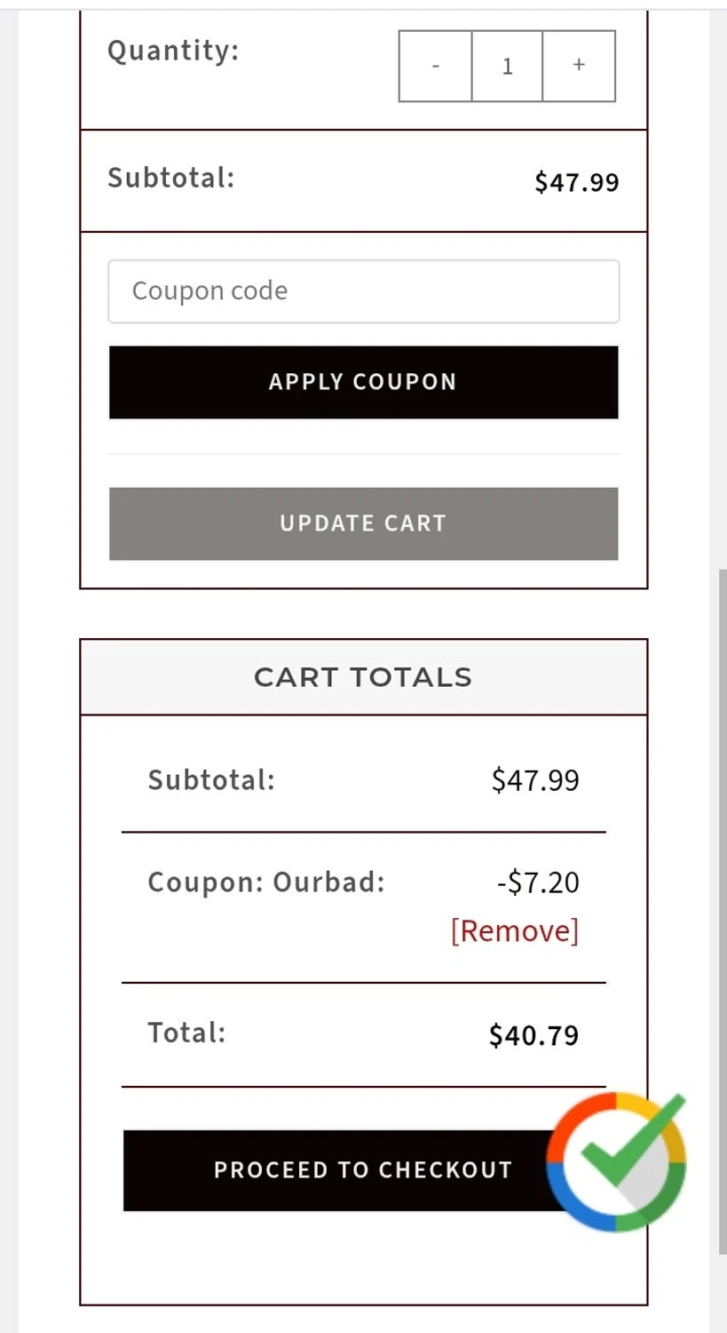 Billion Creation promo code screenshot showing code OURBAD applied at Billion Creation checkout page. Uploaded by SimplyCodes community member Noah19 on Jun 21, 2025