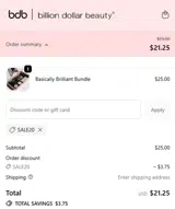 SALE20 coupon verification screenshot
