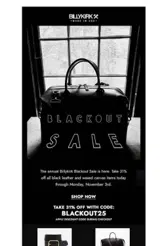 blackout25 coupon verification screenshot