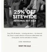 MEMORIAL25 coupon verification screenshot