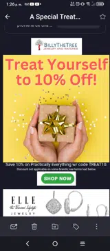 TREAT10 coupon verification screenshot