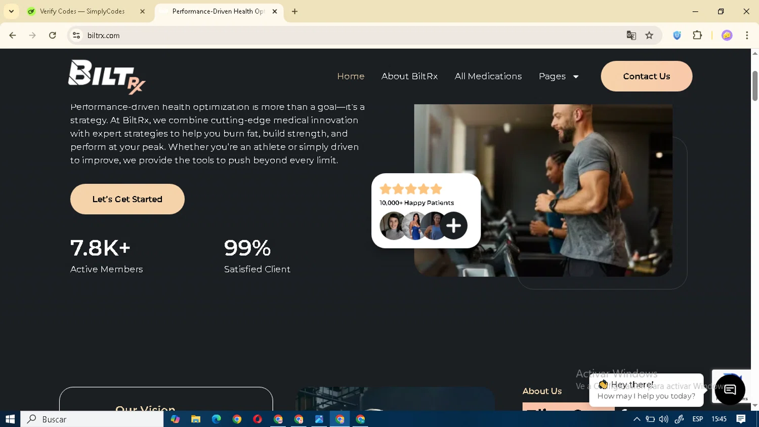 BiltRx promo code screenshot showing code bilt20 applied at BiltRx checkout page. Uploaded by SimplyCodes community member sophie1414 on Jul 25, 2025