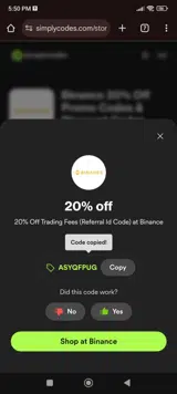 ASYQFPUG coupon verification screenshot