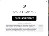 SPIRIT10OFF coupon verification screenshot