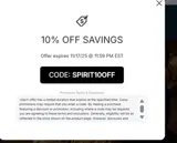 SPIRIT10OFF coupon verification screenshot