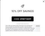 SPIRIT10OFF coupon verification screenshot