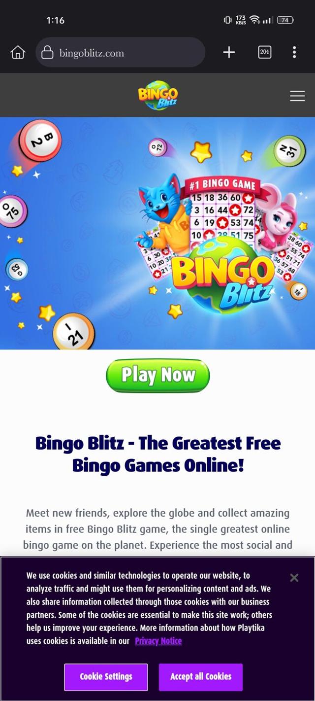 Bingo Blitz checkout page showing Bingo Blitz promo code box | Screenshot taken by SimplyCodes community member on Feb 12, 2024