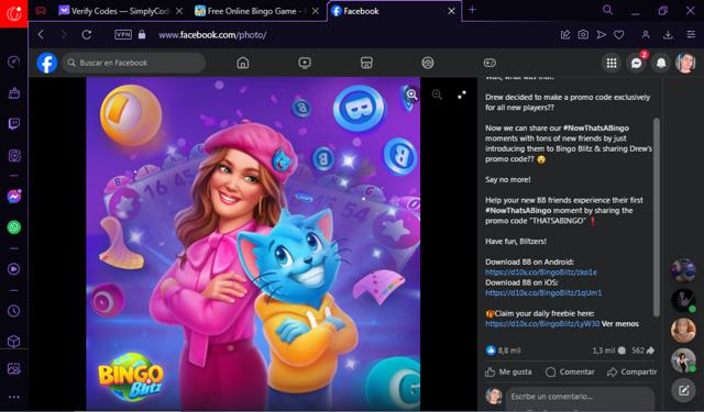 Bingo Blitz checkout page showing Bingo Blitz promo code box | Screenshot taken by SimplyCodes community member on Jan 24, 2024
