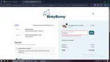 Binkybunny coupon verification screenshot