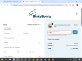 Binkybunny coupon verification screenshot
