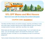 Binkybunny coupon verification screenshot