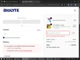 BIOLYTE coupon verification screenshot