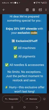 Exclusive20%off coupon verification screenshot