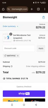 Mathysc coupon verification screenshot