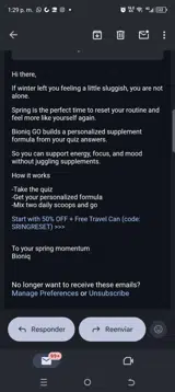 Springreset coupon verification screenshot