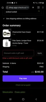 BIOFEB coupon verification screenshot