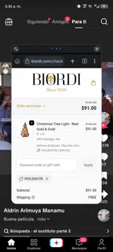 HOLIDAY35 coupon verification screenshot