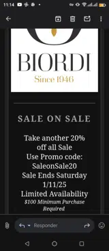 SaleonSale20 coupon verification screenshot