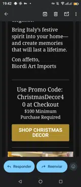 ChristmasDecor40 coupon verification screenshot