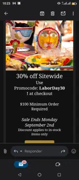 LaborDay30 coupon verification screenshot