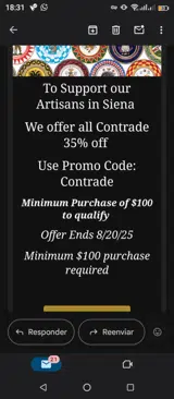 Contrade coupon verification screenshot