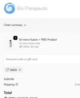 Bio-Therapeutic Spa coupon verification screenshot