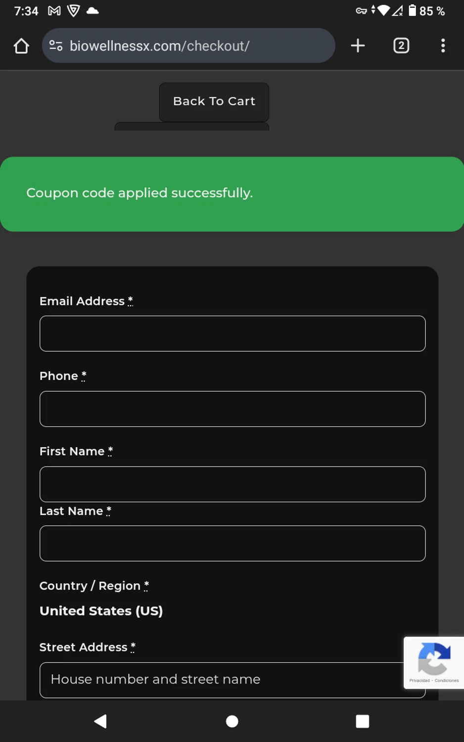 BiowellnessX promo code screenshot showing code 10OFF applied at BiowellnessX checkout page. Uploaded by SimplyCodes community member GudaRamos01 on Feb 3, 2025