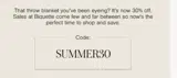 SUMMER30 coupon verification screenshot