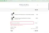 Birch & Bell Boutique coupon verification screenshot
