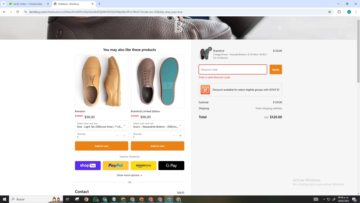 Birchbury discount code screenshot showing code wonderful applied at Birchbury checkout page. Uploaded by SimplyCodes community member SmartGenius3209 on Mar 1, 2025