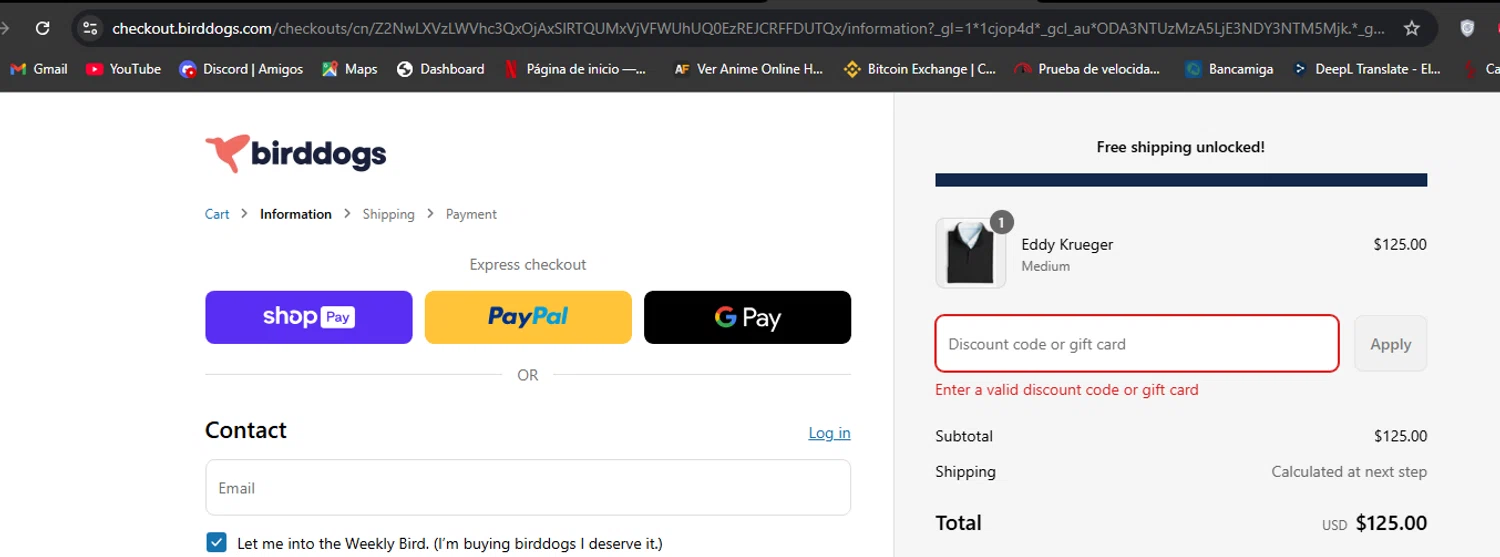 Birddogs discount code screenshot showing code LEMON applied at Birddogs checkout page. Uploaded by SimplyCodes community member Mulan5674851292422 on May 9, 2025