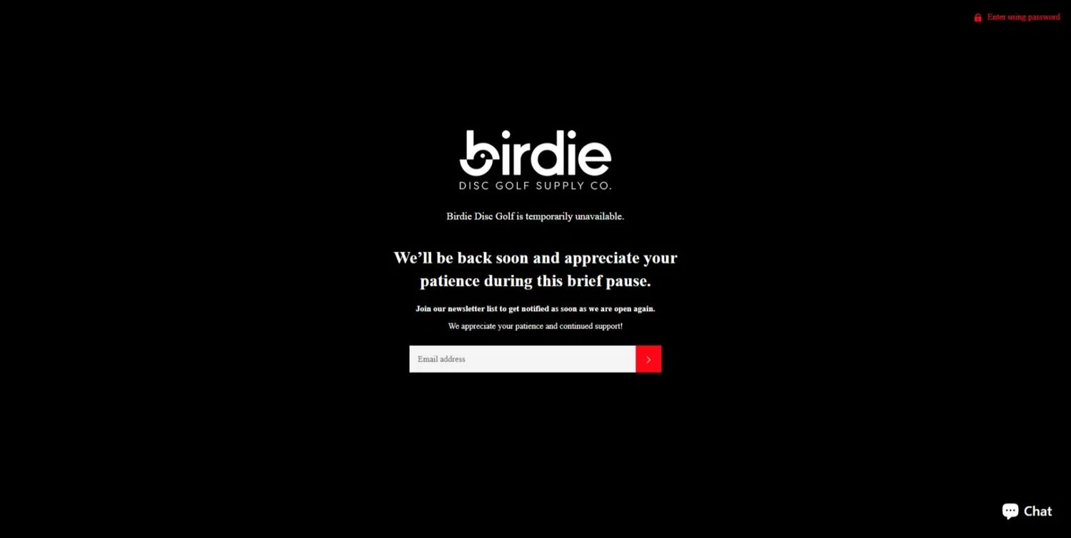 Birdie Disc Golf Supply Co. promo code screenshot showing code FrisbeeClub applied at Birdie Disc Golf Supply Co. checkout page. Uploaded by SimplyCodes community member DealEagle3415 on Oct 21, 2025