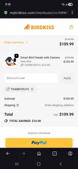 Thankyou10 coupon verification screenshot