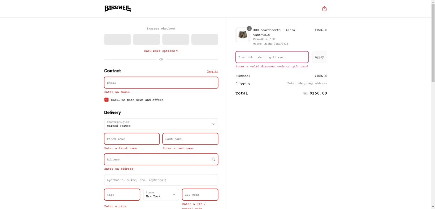 Birdwell Beach Britches promo code screenshot showing code BBB20 applied at Birdwell Beach Britches checkout page. Uploaded by SimplyCodes community member PrimeSentinel4675 on Aug 17, 2025