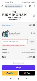 GOOGLE5 coupon verification screenshot