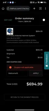 Bishop Company coupon verification screenshot