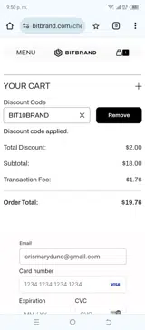 BIT10BRAND coupon verification screenshot