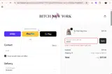 Bitch New York coupon verification screenshot