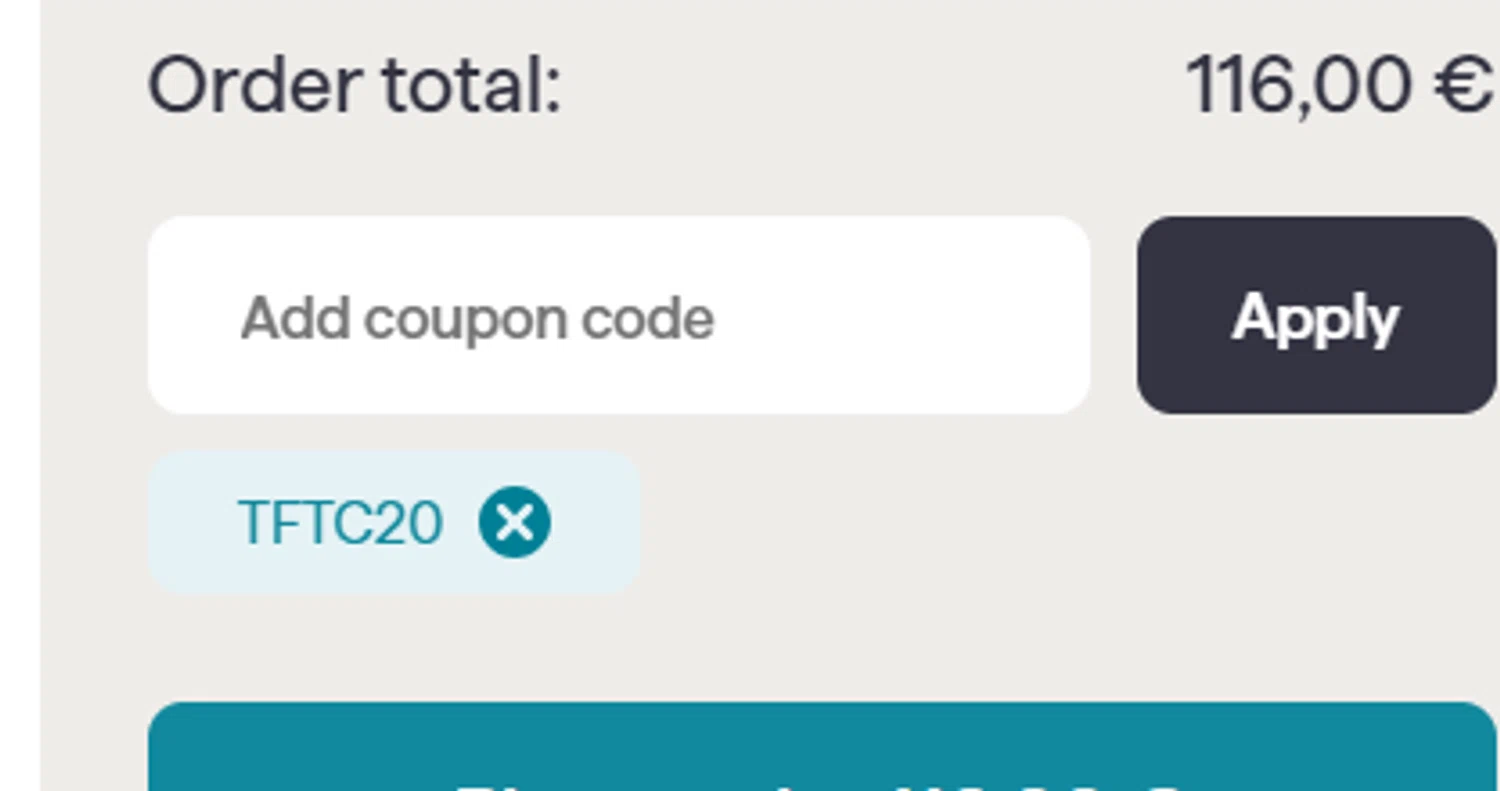 Bitkey checkout page showing Bitkey coupon code box | Screenshot taken by SimplyCodes community member on Jan 26, 2025