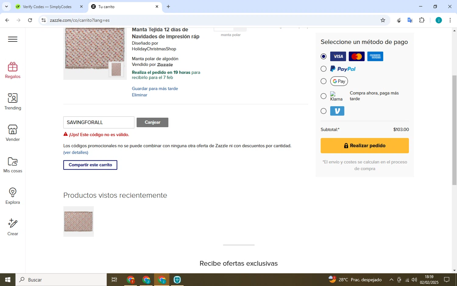 Bitly promo code screenshot showing code SAVINGFORALL applied at Bitly checkout page. Uploaded by SimplyCodes community member Juan_collug on Feb 2, 2025