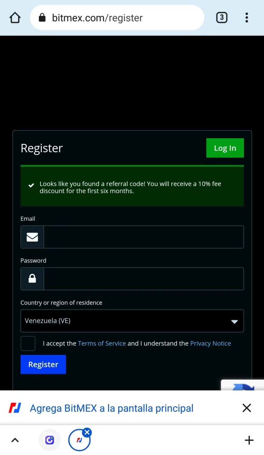 BitMEX checkout page showing BitMEX promo code box | Screenshot taken by SimplyCodes community member on Dec 23, 2021