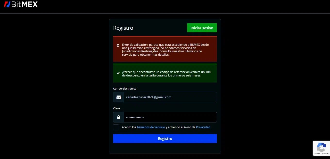 BitMEX checkout page showing BitMEX promo code box | Screenshot taken by SimplyCodes community member on Apr 24, 2022