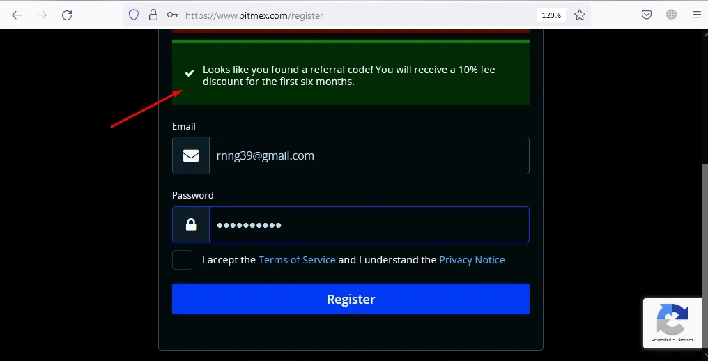 BitMEX checkout page showing BitMEX promo code box | Screenshot taken by SimplyCodes community member on Mar 20, 2022