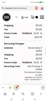 BIXBI coupon verification screenshot
