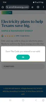 PORREF0001 coupon verification screenshot